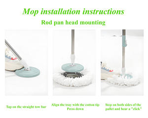 Juego <span class=keywords><strong>de</strong></span> cubos para fregona <span class=keywords><strong>de</strong></span> chenilla LeMuna, escurridor <span class=keywords><strong>de</strong></span> tipo deslizante, mango extensible <span class=keywords><strong>de</strong></span> acero inoxidable, limpieza del hogar - Product Image 5