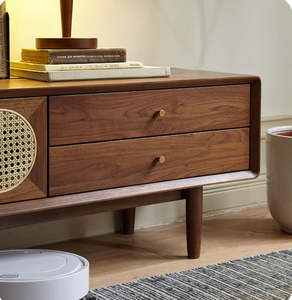 Unité TV Noah de qualité supérieure avec un design élégant, de nombreuses étagères de rangement, une qualité de construction solide et un look sophistiqué - Product Image 3