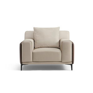 Juego de sofá moderno de cuero de 1-3 asientos con patas de metal tapizadas suaves, muebles para sala de estar y hospital de nuevo diseño - Product Image 2