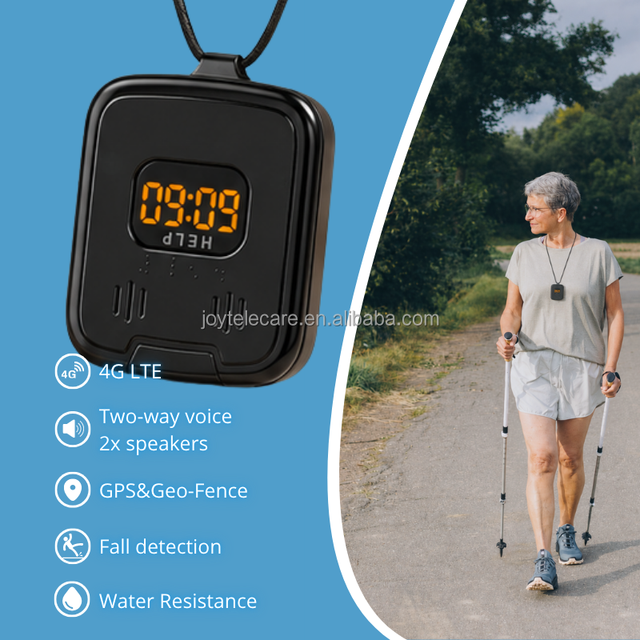 Independent Living SOS GPS Tracker for Seniors-Built-in Temperature Sensor,Two-Way Hands-Free Calling,Real-Time Location Monitor