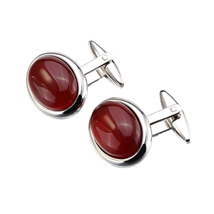 Bán Buôn Cao Cấp Red Agate Đá Khuy Măng Sét Tùy Chỉnh Người Đàn Ông Của Phù Hợp Với Áo Sơ Mi Phụ Kiện Cho Đám Cưới Đính Hôn Tuxedo-Thời Trang Hợp Thời Trang - Product Image 1