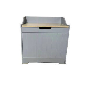 Corbeille <span class=keywords><strong>à</strong></span> <span class=keywords><strong>linge</strong></span> pour salle de bain, boîte de rangement <span class=keywords><strong>à</strong></span> <span class=keywords><strong>linge</strong></span> en bois gris et effet <span class=keywords><strong>bambou</strong></span>, <span class=keywords><strong>coffre</strong></span> <span class=keywords><strong>à</strong></span> serviettes autoportant - Product Image 1