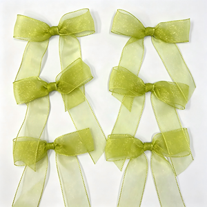 Ruban en organza pré-noué multi-tailles, léger, certifié OEKO-TEX - Product Image 2