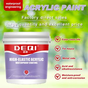 Peinture acrylique imperméable personnalisée OEM ODM, revêtement liquide écologique pour tuiles en acier coloré, imperméabilisation acrylique - Product Image 6