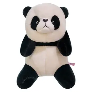 Boneka chubby Dun Caesar tujuh panda lucu boneka panda coklat coklat mainan mewah bantal boneka lap