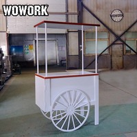 Centre de table parfait pour fête, nouveau modèle 2026, en métal blanc, chariot à collations ou à bonbons, toile de fond pour décoration de mariage ou d'anniversaire