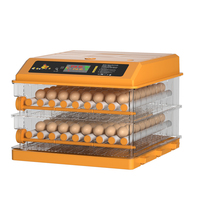 Incubateur d'œufs de volaille 128 places entièrement automatique avec double alimentation, taux d'éclosion de 95 %, retournement automatique des œufs, facile à utiliser