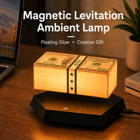 Lampe décorative LED à lévitation magnétique en forme de billet de banque, alimentée par USB, à commande tactile, pour chambre à coucher et salle de jeu
