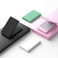 Nouveau clavier sans fil BT ultra-fin pliable à 101 touches compatible avec les smartphones/tablettes/ordinateurs portables ; rechargeable, compatible avec trois systèmes d'exploitation, ABS