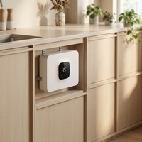 Chauffe-eau compact et fin 4,5 kW à commande tactile, étanche IPX4, en plastique, pour usage domestique (salle de bain, cuisine) - Prix usine