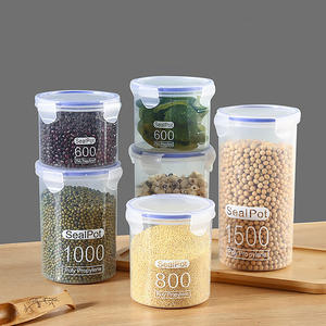 Boîte de rangement pour céréales Bocal scellé avec couvercle Grain Nouilles Thé Nourriture Garder frais Conteneur <span class=keywords><strong>Conservation</strong></span> Cuisine Stockage Fournitures - Product Image 6