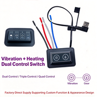 Interrupteur de contrôle à double bouton pour chauffage et vibration avec capteur de température NTC, alimentation USB pour gilet chauffant et veste chauffante