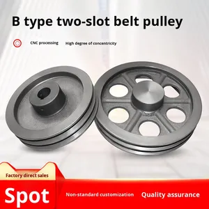 Poulie à double gorge en fer de type B pour courroie trapézoïdale avec boss et <span class=keywords><strong>crochet</strong></span> pour applications moteur OEM - Product Image 3