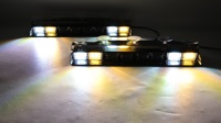 Luces de Emergencia Amarillas y Blancas para Vehículos, 96 LED, Luces de Emergencia para Tablero, Luces Estroboscópicas para Parabrisas Trasero, Luces de Advertencia Intermitentes de Seguridad