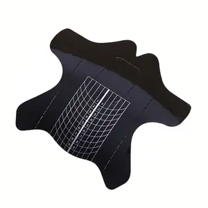 Güçlü yapıştırıcı tabut çivi UV jel uzatma kılavuzu siyah kağıt tırnak formu