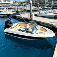 Bateau à moteur professionnel en aluminium de 5,5 m, 8 places, bateau de pêche récréatif, yacht de course sportif, vente en gros