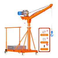 Mini grue électrique pour usage domestique, équipement de levage de matériaux de construction neufs avec moteur, boîte de vitesses et moteur, palan de construction