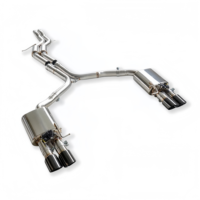 Sistema de Escape Valvetronic Catback SS304 para Audi A6 2.5 2.8 C7 2012-2018, Silenciador de Alto Rendimiento con Puntas Negras, Mejora de Rendimiento