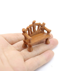 Banc long, mini chaise de parc, aménagement paysager, accessoires décoratifs DIY, ornements miniatures pour paysages - Product Image 2
