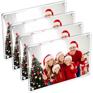 <strong>6x4</strong> in Acrylic Fridge Magnetic <strong>Frame</strong>, Acrylic <strong>Photo</strong> Picture <strong>Frames</strong>, Double Sided <strong>Photo</strong> Refrigerator Magnet Picture <strong>Frame</strong> - Product Image 1