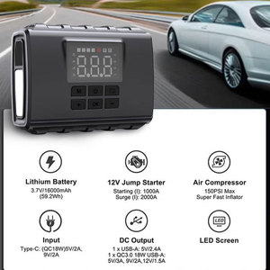 Arrancador de batería portátil al por mayor, potenciador de batería de coche, 3000A corriente máxima, Banco de energía USB, inflador de coche de emergencia - Product Image 2