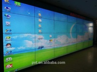 55 Ultra estrecho bisel LCD OEM cartel Digital Led pantalla interior fácil LCD Video pared PVD interior curva pantalla Led 3,5mm 1920*1080