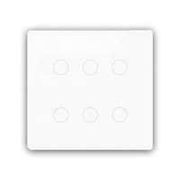 Commutateur sud-africain Tuya Smart Life APP contrôle maison interrupteur d'éclairage mural WiFi verre écran tactile 100-240V