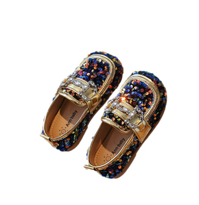 Girls Retro <b>Shoes</b> <b>Soft</b> Comfortable Glitter Loafers on British Style Children <b>Soft</b> Thick Bottom Flats <b>Shoes</b> - Product Image 6