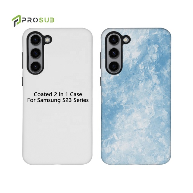 Prosub Sublimation Blank TPU+PC Mobile Cover DIY Printing for S23 Ultra 3D Coated Waterproof Shockproof Scratch Phone Case