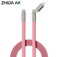 Kabel Data Transmisi Cepat Pengisian Daya 2-in-1 USB Type-C 240W dengan Konduktor Tembaga Murni dan Silikon Cair, Laris Terjual