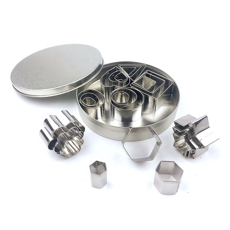 24pcs Set Multiple Shaped Stainless Steel Cookie Mould Biscuit Mold Cutter Baking Tools