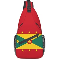 Sac à bandoulière avec drapeau de Grenade, sac à dos patriotique de grande capacité, sac à dos de voyage et de randonnée, sac à bandoulière pour hommes et femmes, durable