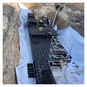 Atténuation Bassin de rétention souterrain Détention d'infiltration d'eaux souterraines Réservoirs pp modulaires pour la gestion des eaux pluviales en usine - Product Image 3