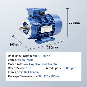 มอเตอร์ไฟฟ้ากระแสสลับแบบอะซิงโครนัสสามเฟส YE3-100l2--4-3kw ประสิทธิภาพสูง เสียงรบกวนต่ำ โครงอะลูมิเนียม สำหรับปั๊มน้ำ - Product Image 3