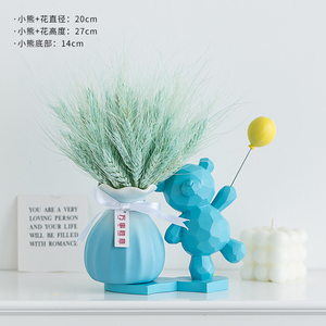 Vase décoratif en porcelaine et céramique pour table, disponible en différentes couleurs avec fleurs pour la décoration intérieure - Product Image 5