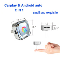 K15 Adaptor Mobil Portabel Berkabel/Nirkabel CarPlay Android Auto 2-in-1 GPS Konektivitas Bluetooth/WiFi/USB Garansi 1 Tahun OEM