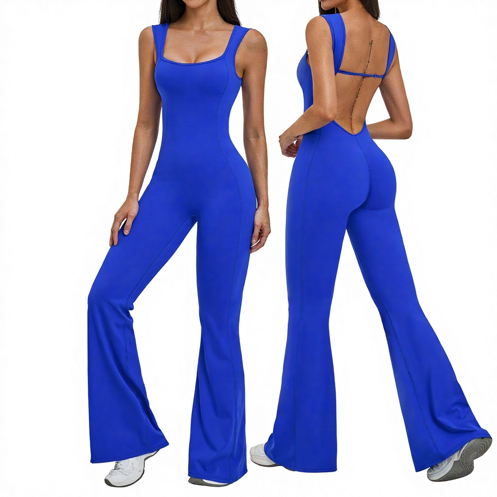 Sports Yoga Beauty Back Jumpsuit Micro-Fitness Yoga Suit One-Piece Slim European American Spandex/Nylon Quick Dry Breathable2546