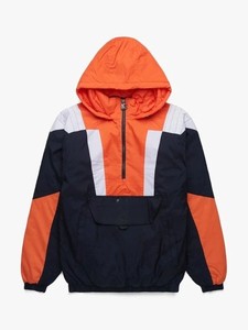 Mens Color Hooded <b>Racer</b> <b>Jacket</b> Quarter Zip Sporty Windproof Autumn Wear - Product Image 1