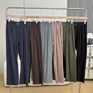 Pantalones deportivos de lujo, pantalones de yoga de cintura alta, pantalones informales cómodos, pantalones formales, pantalones sueltos de poliéster para mujer, pantalones Aloe - Product Image 2