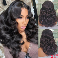 Perruque Avant en Dentelle SDD Ondulée Vierge Vietnamienne Bouncy à Boucles Ressort HD Frontale Cheveux Humains pour Femmes