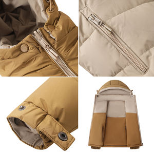 Veste imperméable durable pour garçons, style décontracté, automne-hiver, fermeture éclair intégrale, veste de camping avec capuche L3017 - Product Image 3