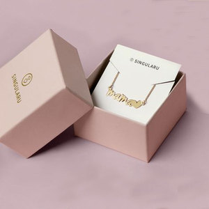 Custom Logo Luxury Mini Jewelry <b>Gift</b> <b>Box</b> Small Paper Packaging <b>Box</b> for Rings Necklaces <b>Earrings</b> - Product Image 6