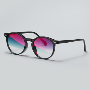 Lunettes de soleil rondes à monture complète pour hommes, verres miroir, protection UV 100%, protection solaire pour adultes - Product Image 3
