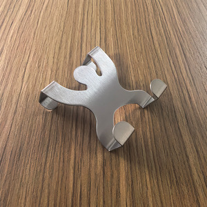 Stainless Steel Door Hook Double Hook 1-3kg Load Capacity Removable No Drill Cabinet Drawer Storage Hook - Product Image 5