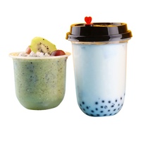 Gobelets en plastique à paroi simple pour pouding, 8oz, 12oz, 16oz, en PET de qualité alimentaire avec couvercles plats ou bombés, vente en gros pour glaces et poudings