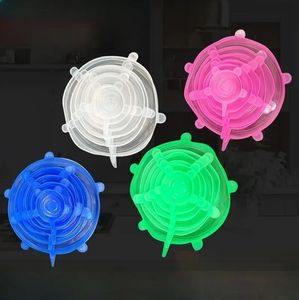 Lot de 6 couvercles de bol en silicone réutilisables, vente en gros, couvercles extensibles en silicone de qualité supérieure, couvercles de bol ronds flexibles - Product Image 4