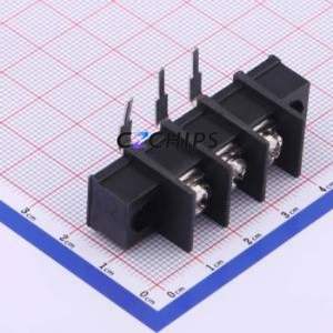 KF45RM-9.5-3P Barrier Terminal Block Bent Lead Through Hole,P=9.5mm Connector Two Sides 9.5mm 1x3P Right Angle Pin - Product Image 1