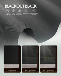 Persianas enrollables transparentes de PVC retráctiles, impermeables y resistentes al viento para exteriores, con cremallera, para patio, <span class=keywords><strong>garaje</strong></span> - Product Image 4