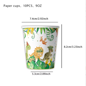 Artículos para Fiesta de Cumpleaños de Dinosaurios, Vajilla Desechable con Diseño de <span class=keywords><strong>Mundo</strong></span> Dinosaurio para Niños, Platos, Servilletas y Vasos para 10 Personas - Product Image 6