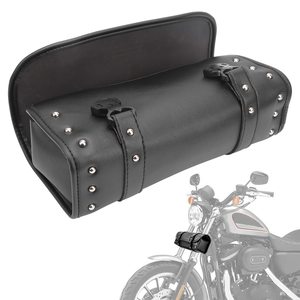 Bolsa de Almacenamiento de Herramientas de Cuero PU, Organizador Delantero y Trasero, Alforja Universal para Motocicleta - Product Image 3